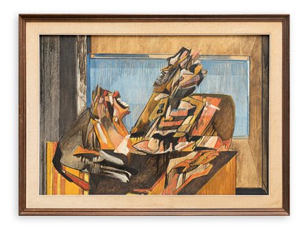 MARIO ROSSELLO (1927-2000) - L'uomo e il gatto, 1964