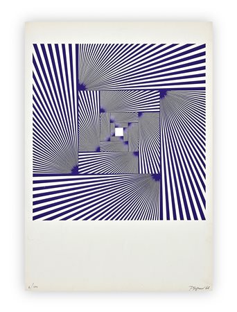FRANCO GRIGNANI (1908-1999) - Illusorio spaziale in viola, 1966