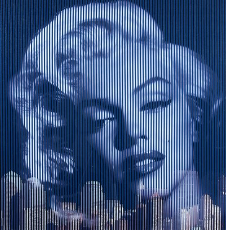 MALIPIERO (Brescia 1934) "Marilyn Monroe" 2013 Tecnica mista e collage su...
