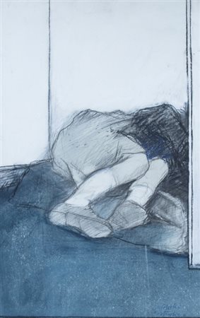 CAPPELLI GIOVANNI (Cesena 1923) "Studio per emigranti" Tecnica mista su carta...