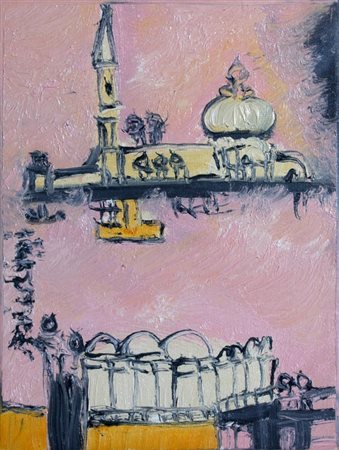 BRINDISI REMO (Roma 1918 - Lido di Spina 1996) "Venezia" Olio su tela cm. H:...