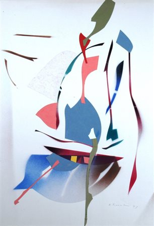 FRANCESCHINI EDOARDO (Catania 1928 - Varese 2006) "Composizione" 1973 Tecnica...