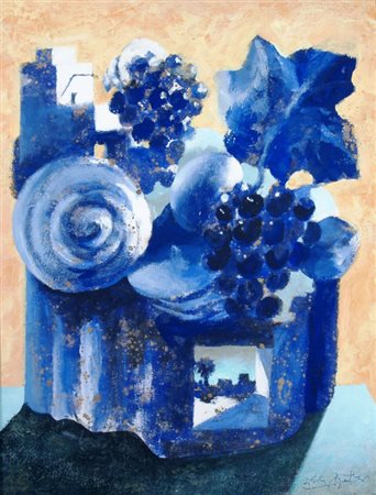 PIGNATELLI ERCOLE (Lecce 1935) "Controra - simboli" 2000 Olio su tela cm. H:...