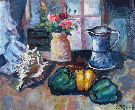 FERGNANI CORRADO (Viguzzolo d'Alessandria 1910 - Milano 1986) "Natura morta...