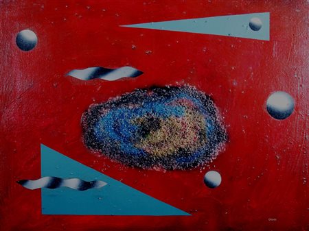 ORIANI PIPPO (Torino 1909 - Torino 1972) "Spaziale" 1970 Olio su tela cm. H:...