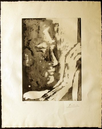 PICASSO PABLO (Malaga 1881 - Moungins 1973) "Autoritratto" 1964/1965...