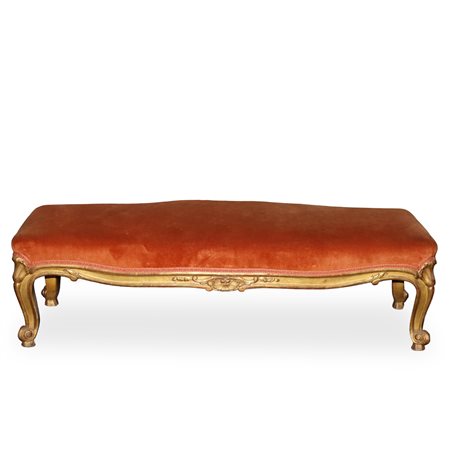 Panchetta in legno dorato e tessuto