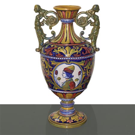 Robbia Gualdo Tadino (Gualdo Tadino  1925)  - Anfora in maiolica a lustro