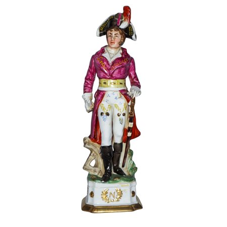 Statuetta di Napoleone con giacca magenta