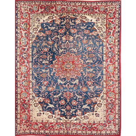 TAPPETO NAJAFABAD 
trama ed ordito in cotone, vello in lana.