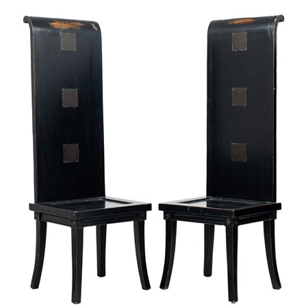 MANIFATTURA ORIENTALE DEL XX SECOLO, Coppia di sedioloni