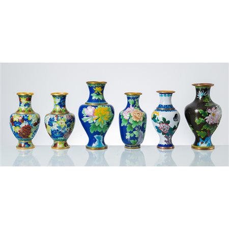 MANIFATTURA CINESE SECONDA METÀ XX SEC., Sei vasi