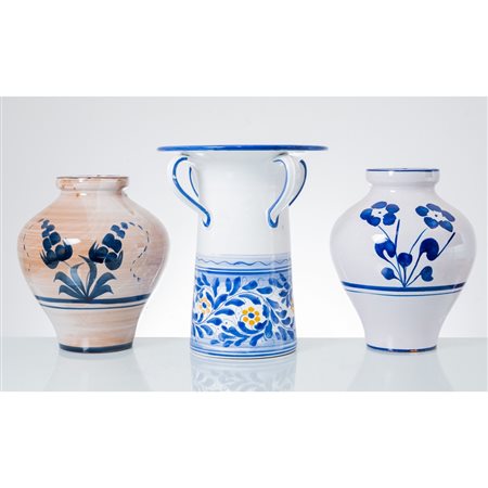 DUE VASI E CILINDRO in ceramica