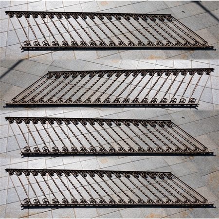 MANIFATTURA SICILIANA DEL XIX SECOLO, Sei ringhiere da scala