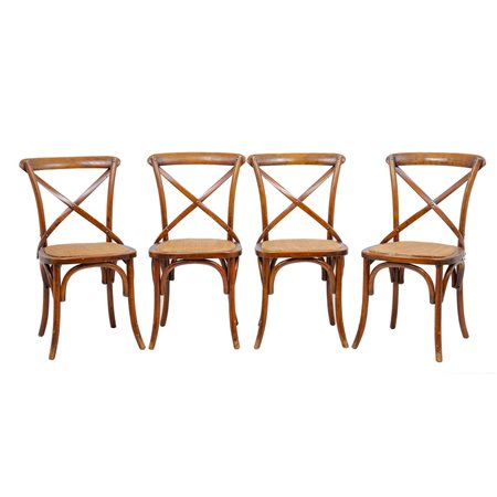 MANIFATTURA EUROPEA SECONDA METÀ XX SECOLO, Quattro sedie