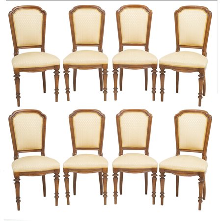 MANIFATTURA FRANCESE DEL XX SECOLO, Otto sedie