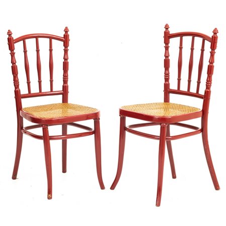 MANIFATTURA ITALIANA DEI PRIMI DEL '900, Coppia di sedie