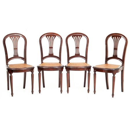 MANIFATTURA ITALIANA SECONDA METÀ XX SECOLO, Quattro sedie