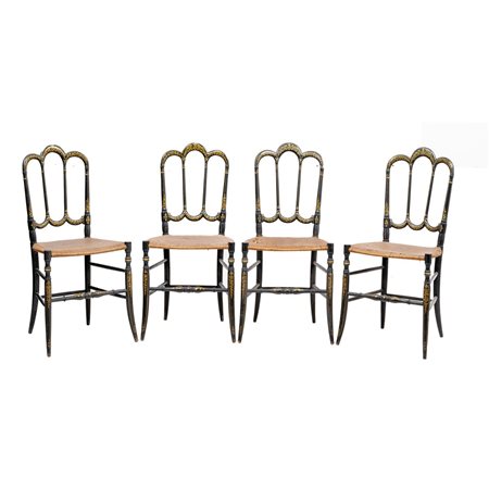 MANIFATTURA LIGURE DEI PRIMI DEL '900, Quattro sedie