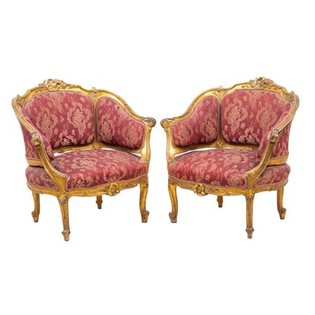 MANIFATTURA ITALIANA DEI PRIMI DEL '900, Coppia di poltrone