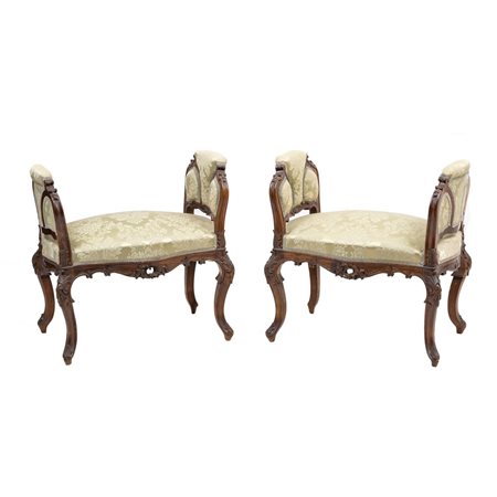 MANIFATTURA SICILIANA DELLA FINE DELL'800, Coppia panchette