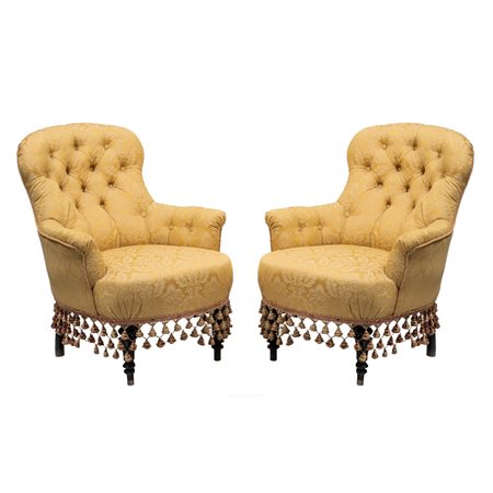 MANIFATTURA SICILIANA DEI PRIMI DEL '900, Coppia di poltrone