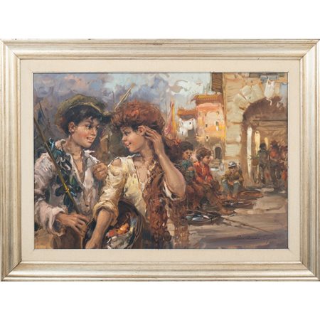 NINO SALVADORI, Olio su tela