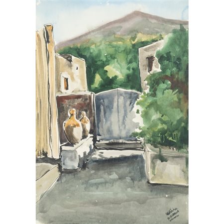 MARIO MIRABELLA JUNIOR, Acquarello su carta