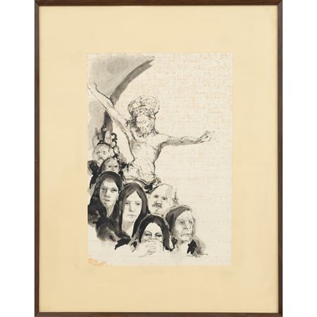 PITTORE DEL XX SECOLO, China e acquarello su carta