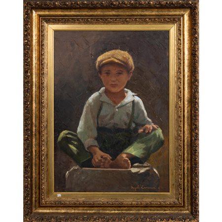 ANGELO ZARCONE, Bambino, Olio su tela