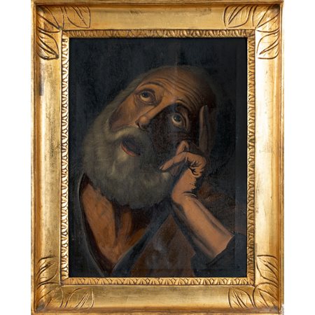 PITTORE ITALIANO DEL XIX SECOLO, Santo, Olio su tela