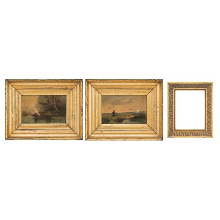 MANIFATTURA SICILIANA DELLA FINE DEL XIX SECOLO, Tre cornici