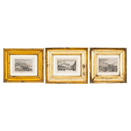 MANIFATTURA SICILIANA DEL XIX SECOLO, Tre cornici
