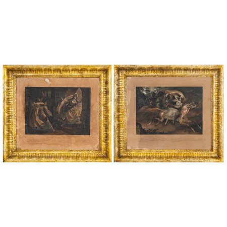 MANIFATTURA SICILIANA PRIMA METÀ XIX SECOLO, Coppia cornici