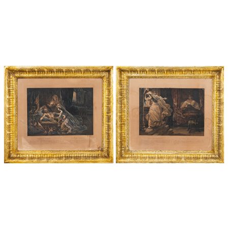 MANIFATTURA SICILIANA PRIMA METÀ XIX SECOLO, Coppia di cornici