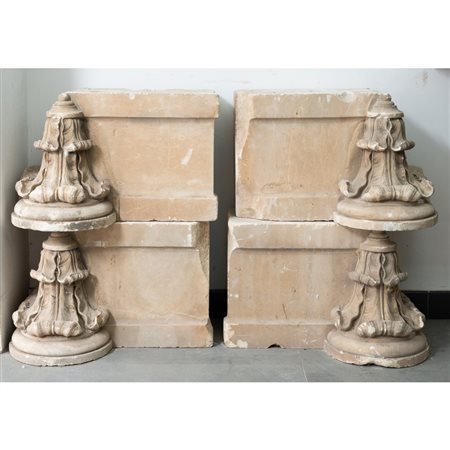 MANIFATTURA SICILIANA DEL XIX SECOLO, Quattro elementi