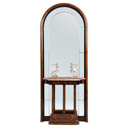 MANIFATTURA SICILIANA PRIMI DEL '900, Consolle con specchiera