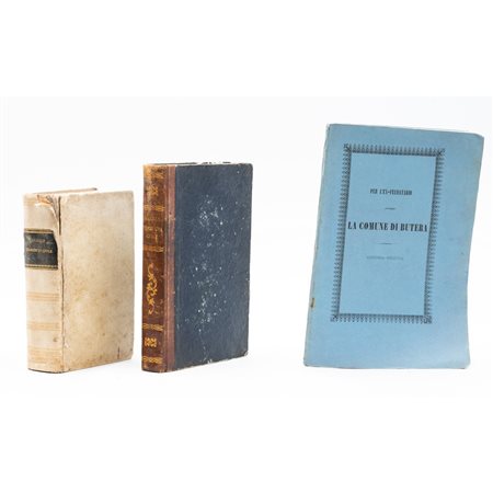 DUE VOLUMI ED UN OPUSCOLO DI DIRITTO DEL XIX SECOLO PUBBLICATI