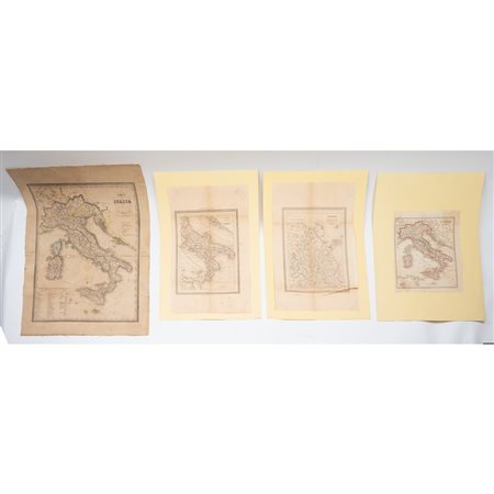 QUATTRO CARTE GEOGRAFICHE