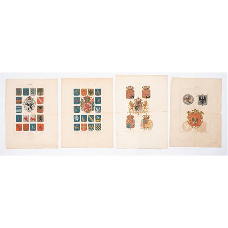 QUATTRO TAVOLE IN CROMOLITOGRAFIA