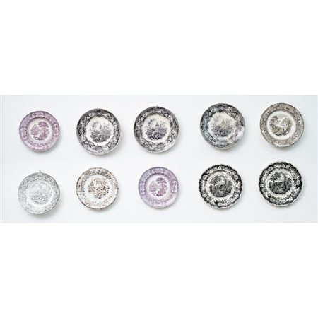 MANIFATTURA INGLESE DEI PRIMI DEL '900, Dieci piatti