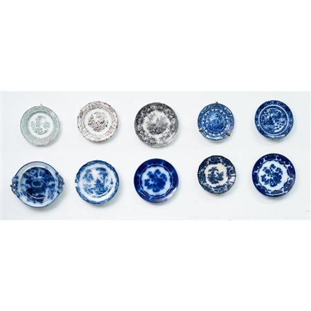 MANIFATTURA INGLESE DEI PRIMI DEL '900, Dieci piatti