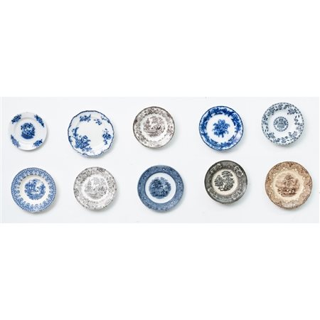 MANIFATTURA INGLESE DEI PRIMI DEL '900, Dieci piatti