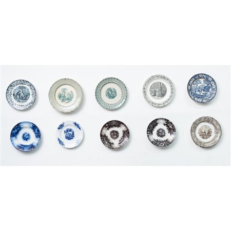 MANIFATTURA INGLESE DEI PRIMI DEL '900, Dieci piatti