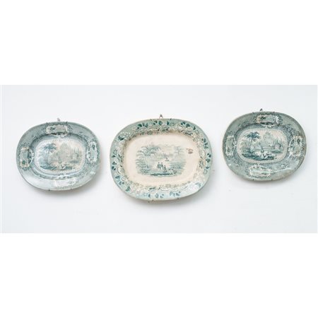 MANIFATTURA INGLESE DEI PRIMI DEL '900, Tre piatti da portata