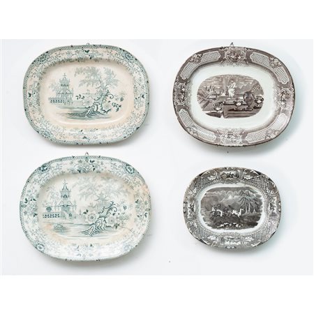 MANIFATTURA INGLESE PRIMI DEL '900, Quattro piatti da portata