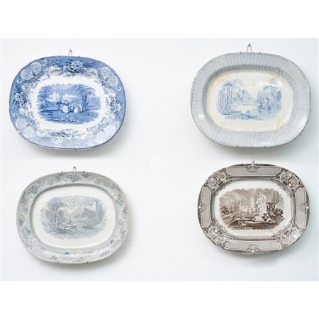 MANIFATTURA INGLESE DEI PRIMI DEL '900, 4 piatti da portata