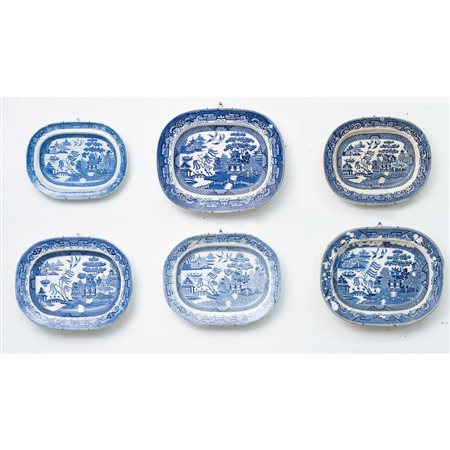 MANIFATTURA INGLESE DEI PRIMI DEL '900, Sei piatti da portata