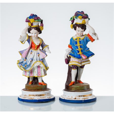 MANIFATTURA FRANCESE DEL XIX SECOLO, Coppia di sculture