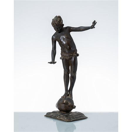 GABRIELE PARENTE, Scugnizzo acquaiolo, Scultura in bronzo